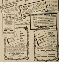 An illustration from Pushing your business; a book of practical advice on advertising, for banks, trust companies, investment brokers, real estate dealers, and all interested in promoting their business by judicious advertising (1908)