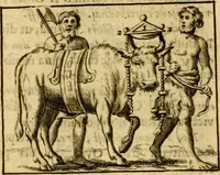 An illustration from P. Virgilii Maronis Opera in tres tomos divisa : cum integris notis Servii, Philargyrii, nec non J. Pierii variis lectionibus, & selectissimis plerisque commentariis Donati, Probi, Nannii, Sabini, Germani, Cerdæ, Taubmanni, & aliorum (1680)