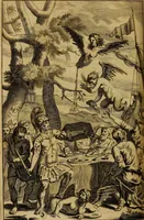 An illustration from P. Virgilii Maronis Opera in tres tomos divisa : cum integris notis Servii, Philargyrii, nec non J. Pierii variis lectionibus, & selectissimis plerisque commentariis Donati, Probi, Nannii, Sabini, Germani, Cerdæ, Taubmanni, & aliorum (1680)