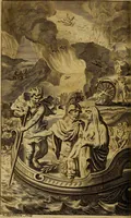 An illustration from P. Virgilii Maronis Opera in tres tomos divisa : cum integris notis Servii, Philargyrii, nec non J. Pierii variis lectionibus, & selectissimis plerisque commentariis Donati, Probi, Nannii, Sabini, Germani, Cerdæ, Taubmanni, & aliorum (1680)