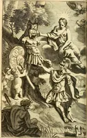An illustration from P. Virgilii Maronis Opera in tres tomos divisa : cum integris notis Servii, Philargyrii, nec non J. Pierii variis lectionibus, & selectissimis plerisque commentariis Donati, Probi, Nannii, Sabini, Germani, Cerdæ, Taubmanni, & aliorum (1680)