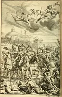An illustration from P. Virgilii Maronis Opera in tres tomos divisa : cum integris notis Servii, Philargyrii, nec non J. Pierii variis lectionibus, & selectissimis plerisque commentariis Donati, Probi, Nannii, Sabini, Germani, Cerdæ, Taubmanni, & aliorum (1680)