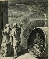 An illustration from Q. HoratI Flacci Emblemata : imaginibus in aes incisis, notisq[ue] illustrata (1607)