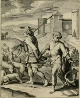 An illustration from Q. HoratI Flacci Emblemata : imaginibus in aes incisis, notisq[ue] illustrata (1607)
