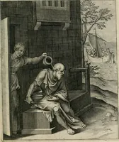 Picture 75 of 103 from Q. HoratI Flacci Emblemata : imaginibus in aes incisis, notisq[ue] illustrata (1607), leaf 152