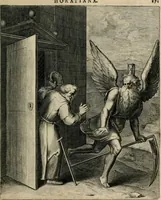 Picture 85 of 103 from Q. HoratI Flacci Emblemata : imaginibus in aes incisis, notisq[ue] illustrata (1607), leaf 170