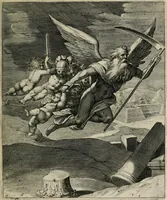 Picture 88 of 103 from Q. HoratI Flacci Emblemata : imaginibus in aes incisis, notisq[ue] illustrata (1607), leaf 176