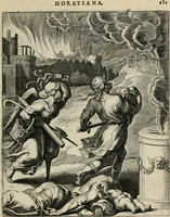 An illustration from Q. HoratI Flacci Emblemata : imaginibus in aes incisis, notisq[ue] illustrata (1607)