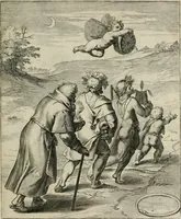 Picture 100 of 103 from Q. HoratI Flacci Emblemata : imaginibus in aes incisis, notisq[ue] illustrata (1607), leaf 200