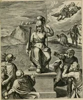 Picture 13 of 103 from Q. HoratI Flacci Emblemata : imaginibus in aes incisis, notisq[ue] illustrata (1607), leaf 28