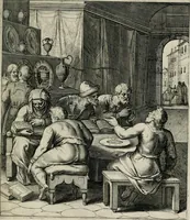 Picture 33 of 103 from Q. HoratI Flacci Emblemata : imaginibus in aes incisis, notisq[ue] illustrata (1607), leaf 68