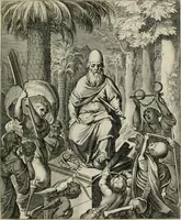 Picture 40 of 103 from Q. HoratI Flacci Emblemata : imaginibus in aes incisis, notisq[ue] illustrata (1607), leaf 82