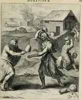 An illustration from Q. HoratI Flacci Emblemata : imaginibus in aes incisis, notisq[ue] illustrata (1607)