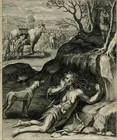 An illustration from Q. HoratI Flacci Emblemata : imaginibus in aes incisis, notisq[ue] illustrata (1607)