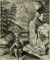 Picture 48 of 103 from Q. HoratI Flacci Emblemata : imaginibus in aes incisis, notisq[ue] illustrata (1607), leaf 98