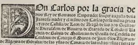 An illustration from Quaderno de las leyes y prematícas reales fechas en las Cortes que Su Magestad del emperador y rey nuestro señor mando celebrar en la noble vílla de Madríd en el año de M.D. xxviii. años: : muy prouechoso a todos en general. (1540)