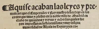 An illustration from Quaderno d[e] las leyes y prematicas reales fechas en las cortes q[ue] Su Magestad del emperador y rey nuestro señor mando celebrar en la noble villa de Madrid en el año de M.D.xxviij. años. : Muy prouechoso a todos en general (1546)