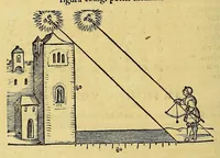 An illustration from Quadrans Apiani astronomicus et iam recens inuentus et nunc primum editus. : Huic adiuncta sunt [et] alia intrumenta obseruatoria perinde noua . (1532)