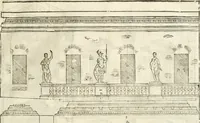 An illustration from I quattro libri dell'architettura di Andrea Palladio : ne' quali, dopò vn breue trattato de' cinque ordini, & di quelli auertimenti, che sono più necesarij nel fabricare : si tratta delle case private, delle vie, de i ponti, delle piazze, de i xisti, & de'tempij (1616)