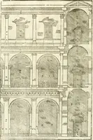 An illustration from I quattro libri dell'architettura di Andrea Palladio : ne' quali, dopò vn breue trattato de' cinque ordini, & di quelli auertimenti, che sono più necesarij nel fabricare : si tratta delle case private, delle vie, de i ponti, delle piazze, de i xisti, & de'tempij (1616)