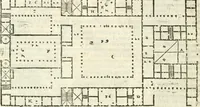 An illustration from I quattro libri dell'architettura di Andrea Palladio : ne' quali, dopò vn breue trattato de' cinque ordini, & di quelli auertimenti, che sono più necesarij nel fabricare : si tratta delle case private, delle vie, de i ponti, delle piazze, de i xisti, & de'tempij (1616)
