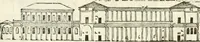An illustration from I quattro libri dell'architettura di Andrea Palladio : ne' quali, dopò vn breue trattato de' cinque ordini, & di quelli auertimenti, che sono più necesarij nel fabricare : si tratta delle case private, delle vie, de i ponti, delle piazze, de i xisti, & de'tempij (1616)