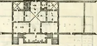 An illustration from I quattro libri dell'architettura di Andrea Palladio : ne' quali, dopò vn breue trattato de' cinque ordini, & di quelli auertimenti, che sono più necesarij nel fabricare : si tratta delle case private, delle vie, de i ponti, delle piazze, de i xisti, & de'tempij (1616)