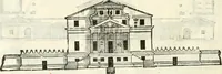 An illustration from I quattro libri dell'architettura di Andrea Palladio : ne' quali, dopò vn breue trattato de' cinque ordini, & di quelli auertimenti, che sono più necesarij nel fabricare : si tratta delle case private, delle vie, de i ponti, delle piazze, de i xisti, & de'tempij (1616)