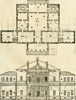 An illustration from I quattro libri dell'architettura di Andrea Palladio : ne' quali, dopò vn breue trattato de' cinque ordini, & di quelli auertimenti, che sono più necesarij nel fabricare : si tratta delle case private, delle vie, de i ponti, delle piazze, de i xisti, & de'tempij (1616)
