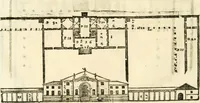 An illustration from I quattro libri dell'architettura di Andrea Palladio : ne' quali, dopò vn breue trattato de' cinque ordini, & di quelli auertimenti, che sono più necesarij nel fabricare : si tratta delle case private, delle vie, de i ponti, delle piazze, de i xisti, & de'tempij (1616)