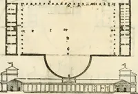 An illustration from I quattro libri dell'architettura di Andrea Palladio : ne' quali, dopò vn breue trattato de' cinque ordini, & di quelli auertimenti, che sono più necesarij nel fabricare : si tratta delle case private, delle vie, de i ponti, delle piazze, de i xisti, & de'tempij (1616)