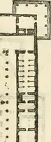 An illustration from I quattro libri dell'architettura di Andrea Palladio : ne' quali, dopò vn breue trattato de' cinque ordini, & di quelli auertimenti, che sono più necesarij nel fabricare : si tratta delle case private, delle vie, de i ponti, delle piazze, de i xisti, & de'tempij (1616)