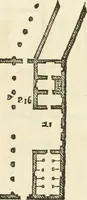 An illustration from I quattro libri dell'architettura di Andrea Palladio : ne' quali, dopò vn breue trattato de' cinque ordini, & di quelli auertimenti, che sono più necesarij nel fabricare : si tratta delle case private, delle vie, de i ponti, delle piazze, de i xisti, & de'tempij (1616)