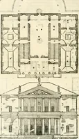 An illustration from I quattro libri dell'architettura di Andrea Palladio : ne' quali, dopò vn breue trattato de' cinque ordini, & di quelli auertimenti, che sono più necesarij nel fabricare : si tratta delle case private, delle vie, de i ponti, delle piazze, de i xisti, & de'tempij (1616)
