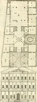An illustration from I quattro libri dell'architettura di Andrea Palladio : ne' quali, dopò vn breue trattato de' cinque ordini, & di quelli auertimenti, che sono più necesarij nel fabricare : si tratta delle case private, delle vie, de i ponti, delle piazze, de i xisti, & de'tempij (1616)