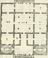 An illustration from I quattro libri dell'architettura di Andrea Palladio : ne' quali, dopò vn breue trattato de' cinque ordini, & di quelli auertimenti, che sono più necesarij nel fabricare : si tratta delle case private, delle vie, de i ponti, delle piazze, de i xisti, & de'tempij (1616)
