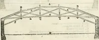 An illustration from I quattro libri dell'architettura di Andrea Palladio : ne' quali, dopò vn breue trattato de' cinque ordini, & di quelli auertimenti, che sono più necesarij nel fabricare : si tratta delle case private, delle vie, de i ponti, delle piazze, de i xisti, & de'tempij (1616)