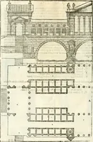 An illustration from I quattro libri dell'architettura di Andrea Palladio : ne' quali, dopò vn breue trattato de' cinque ordini, & di quelli auertimenti, che sono più necesarij nel fabricare : si tratta delle case private, delle vie, de i ponti, delle piazze, de i xisti, & de'tempij (1616)