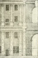An illustration from I quattro libri dell'architettura di Andrea Palladio : ne' quali, dopò vn breue trattato de' cinque ordini, & di quelli auertimenti, che sono più necesarij nel fabricare : si tratta delle case private, delle vie, de i ponti, delle piazze, de i xisti, & de'tempij (1616)