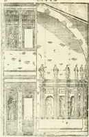 An illustration from I quattro libri dell'architettura di Andrea Palladio : ne' quali, dopò vn breue trattato de' cinque ordini, & di quelli auertimenti, che sono più necesarij nel fabricare : si tratta delle case private, delle vie, de i ponti, delle piazze, de i xisti, & de'tempij (1616)