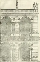 An illustration from I quattro libri dell'architettura di Andrea Palladio : ne' quali, dopò vn breue trattato de' cinque ordini, & di quelli auertimenti, che sono più necesarij nel fabricare : si tratta delle case private, delle vie, de i ponti, delle piazze, de i xisti, & de'tempij (1616)