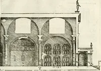 An illustration from I quattro libri dell'architettura di Andrea Palladio : ne' quali, dopò vn breue trattato de' cinque ordini, & di quelli auertimenti, che sono più necesarij nel fabricare : si tratta delle case private, delle vie, de i ponti, delle piazze, de i xisti, & de'tempij (1616)
