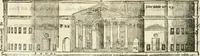 An illustration from I quattro libri dell'architettura di Andrea Palladio : ne' quali, dopò vn breue trattato de' cinque ordini, & di quelli auertimenti, che sono più necesarij nel fabricare : si tratta delle case private, delle vie, de i ponti, delle piazze, de i xisti, & de'tempij (1616)