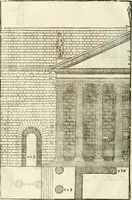 An illustration from I quattro libri dell'architettura di Andrea Palladio : ne' quali, dopò vn breue trattato de' cinque ordini, & di quelli auertimenti, che sono più necesarij nel fabricare : si tratta delle case private, delle vie, de i ponti, delle piazze, de i xisti, & de'tempij (1616)