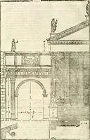 An illustration from I quattro libri dell'architettura di Andrea Palladio : ne' quali, dopò vn breue trattato de' cinque ordini, & di quelli auertimenti, che sono più necesarij nel fabricare : si tratta delle case private, delle vie, de i ponti, delle piazze, de i xisti, & de'tempij (1616)