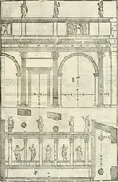 An illustration from I quattro libri dell'architettura di Andrea Palladio : ne' quali, dopò vn breue trattato de' cinque ordini, & di quelli auertimenti, che sono più necesarij nel fabricare : si tratta delle case private, delle vie, de i ponti, delle piazze, de i xisti, & de'tempij (1616)