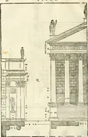 An illustration from I quattro libri dell'architettura di Andrea Palladio : ne' quali, dopò vn breue trattato de' cinque ordini, & di quelli auertimenti, che sono più necesarij nel fabricare : si tratta delle case private, delle vie, de i ponti, delle piazze, de i xisti, & de'tempij (1616)