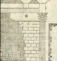 An illustration from I quattro libri dell'architettura di Andrea Palladio : ne' quali, dopò vn breue trattato de' cinque ordini, & di quelli auertimenti, che sono più necesarij nel fabricare : si tratta delle case private, delle vie, de i ponti, delle piazze, de i xisti, & de'tempij (1616)