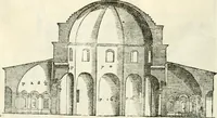 An illustration from I quattro libri dell'architettura di Andrea Palladio : ne' quali, dopò vn breue trattato de' cinque ordini, & di quelli auertimenti, che sono più necesarij nel fabricare : si tratta delle case private, delle vie, de i ponti, delle piazze, de i xisti, & de'tempij (1616)