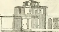 An illustration from I quattro libri dell'architettura di Andrea Palladio : ne' quali, dopò vn breue trattato de' cinque ordini, & di quelli auertimenti, che sono più necesarij nel fabricare : si tratta delle case private, delle vie, de i ponti, delle piazze, de i xisti, & de'tempij (1616)